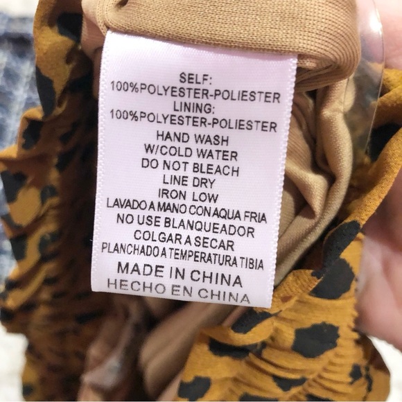 Listicle Animal‎ Cheetah Print Dot Wide Leg Pull on Pants brown size small - Picture 4 of 6